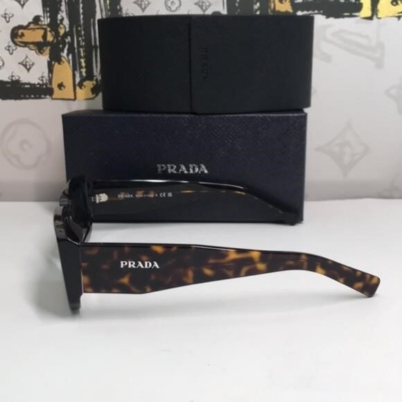 New Authentic Prada PR06YS Brown Sunglasses – Bold Luxury with UV Protection - Picture 9 of 13